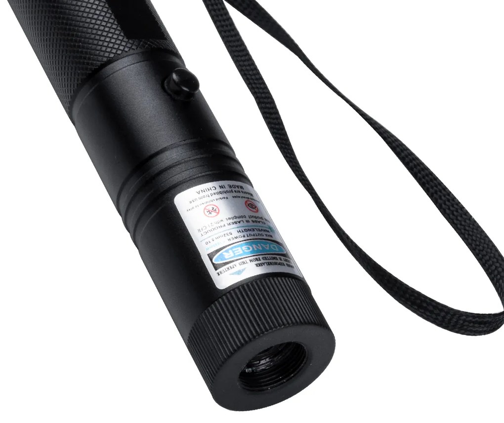 GloboStar® 78998 Φορητό Επαναφορτιζόμενο Laser Pointer 5Mw Class 3 DOT Zoom με Extra Κεφαλή για Dot Effects με Μπαταρία 18650 Li-ion 4800mAh &amp; Φορτιστή - Μπλε 450nm Φ2.2 x Υ15cm