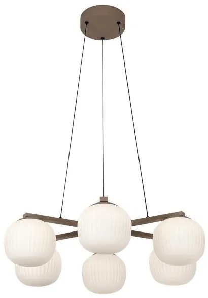 Κρεμαστό Φωτιστικό Οροφής LED 36W Καφέ Άμμου Vino-6R SunLight-VINO-6R-Καφέ VINO-6R