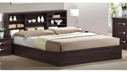 LIFE κρεβάτι διπλό με ράφια Zebrano 168x223x93 (Στρώμα 160x200) cm ΕΜ362