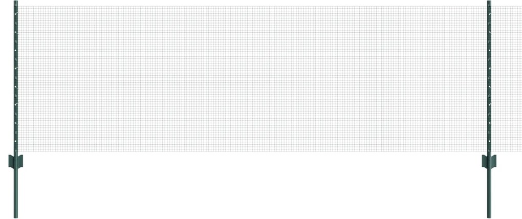vidaXL Συρμάτινος Φράκτης με 5 U Posts Πράσινος 0.8x10 μ. Χάλυβας