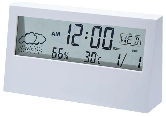 Ψηφιακό Ρολόι Ξυπνητήρι Λευκό