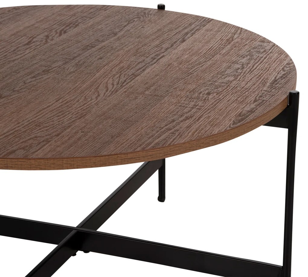 ΣΕΤ 2ΤΜΧ ΤΡΑΠΕΖΙΑ ΣΑΛΟΝΙΟΥ RONDA HM21089.03 MDF ΣΕ ΚΑΡΥΔΙ ΧΡΩΜΑ Φ80εκ &amp; Φ50εκ