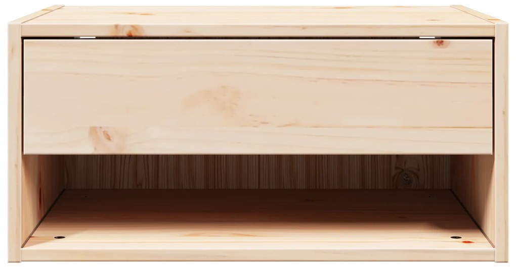 vidaXL Κομοδίνο με συρτάρι Καφέ 50 x 32.5 x 24 εκ Μασίφ ξύλο πεύκου