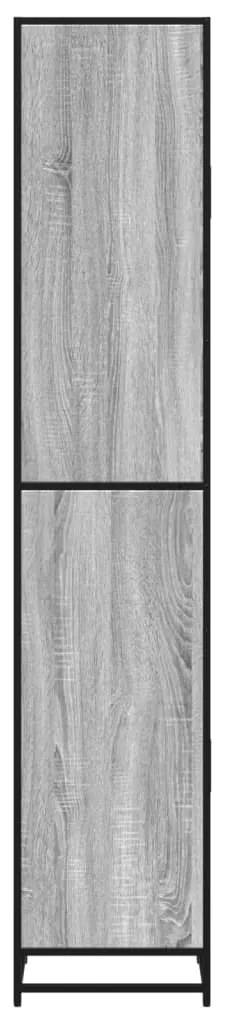 vidaXL Ντουλάπι μπάνιου Γκρι Sonoma 35x37,5x188,5 cm