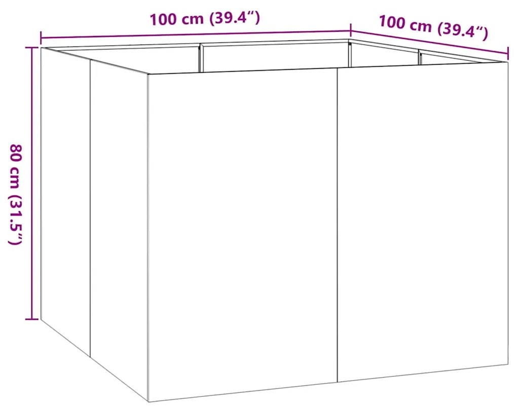 ΖΑΡΝΤΙΝΙΕΡΑ 100X100X80 ΕΚ. ΑΠΟ ΓΑΛΒΑΝΙΣΜΕΝΟ ΑΤΣΑΛΙ 860827