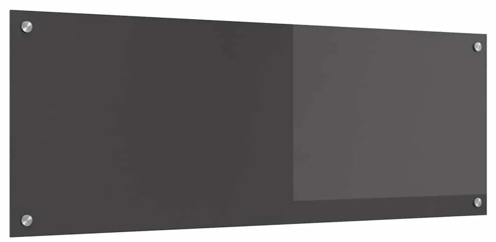 vidaXL Πλακάκι Κουζίνας Σκούρο Γκρι 110x40x0,6 εκ από Γυαλί Ανθεκτικό στη Θερμότητα