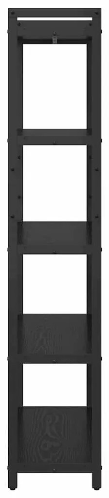 vidaXL Βιβλιοθήκη Μαύρη δρυς 80 x 30 x 153 εκ Επεξεργασμένο ξύλο