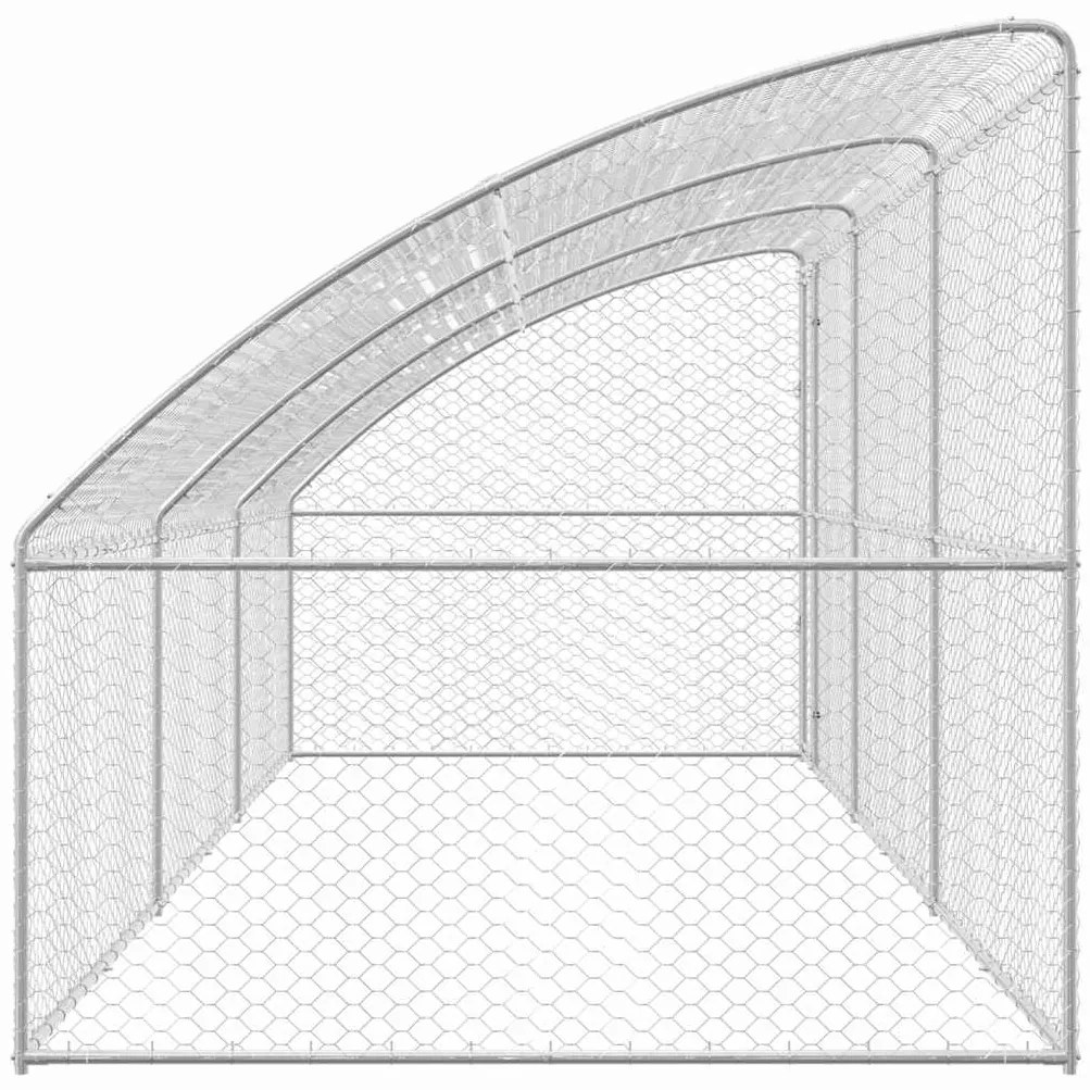 vidaXL Κλουβί Σκύλου με αποθήκευση 3 pcs Ασημί 6 x 2 x 2 m Ατσάλι