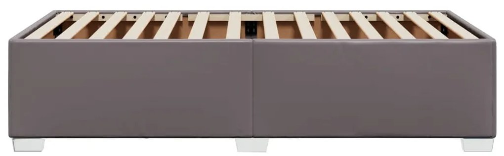 vidaXL Πλαίσιο Κρεβατιού Γκρι 90x190 εκ. από Συνθετικό Δέρμα