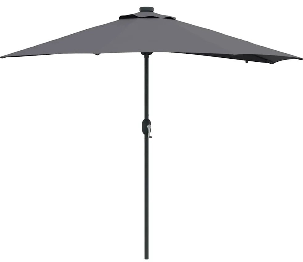 vidaXL Ομπρέλα Κήπου Ανθρακί 294 x 150 x 223 εκ ύφασμα