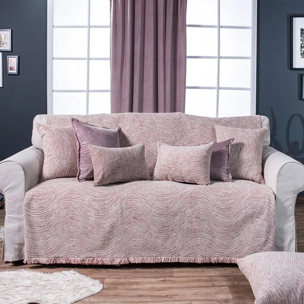 Ριχτάρι Oregon 12 Bordo Teoran Three-Seater 180x300cm Ακρυλικό-Πολυέστερ