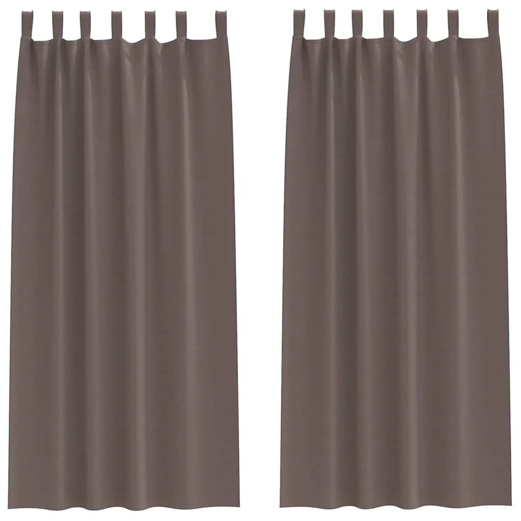 vidaXL Κουρτίνες 2 pcs Σκούρο καφέ Σκούρο καφέ 245x140εκ. Πολυεστέρας