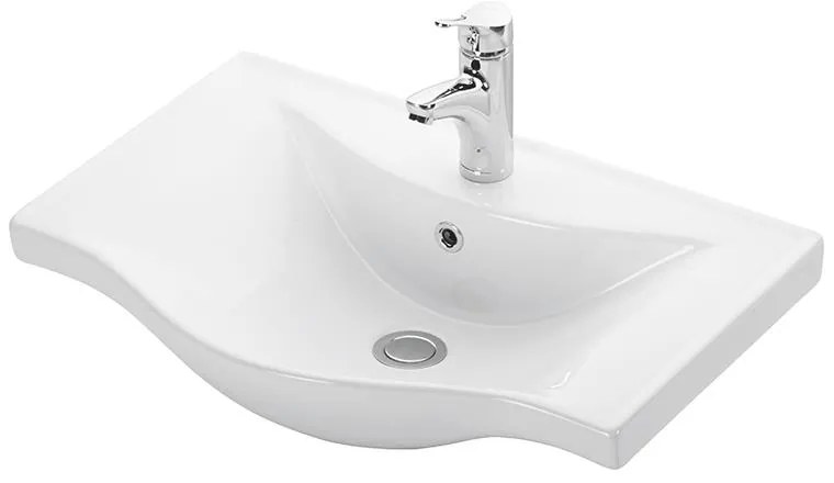 Πάγκος μπάνιου με Νιπτήρα SIENA 65 Λευκό 65x46x85 εκ.