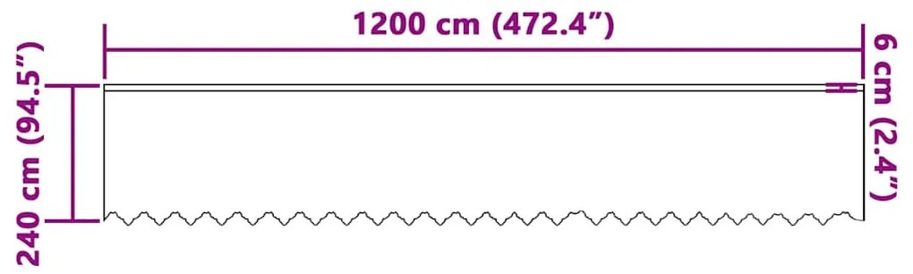 vidaXL Κουρτίνες με κουρτίνες Λευκό 1200 x 240 εκ. Πολυεστέρας