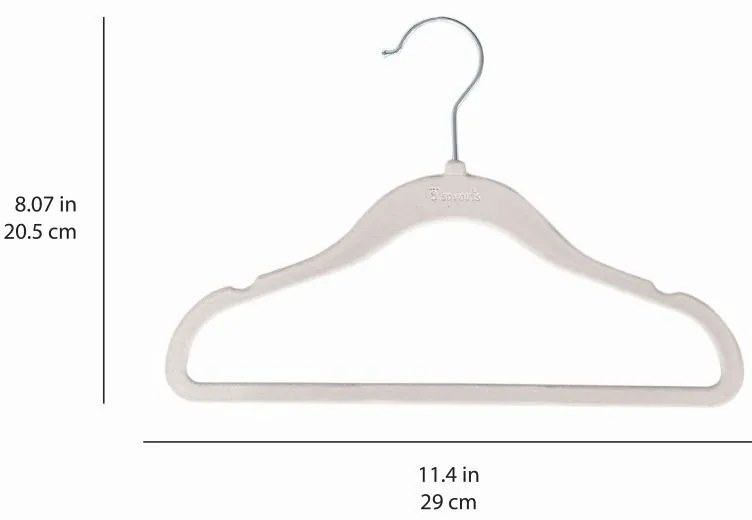 3Sprouts κρεμάστρες Αντιολισθητικές Seafoam (σετ 15 τμχ)