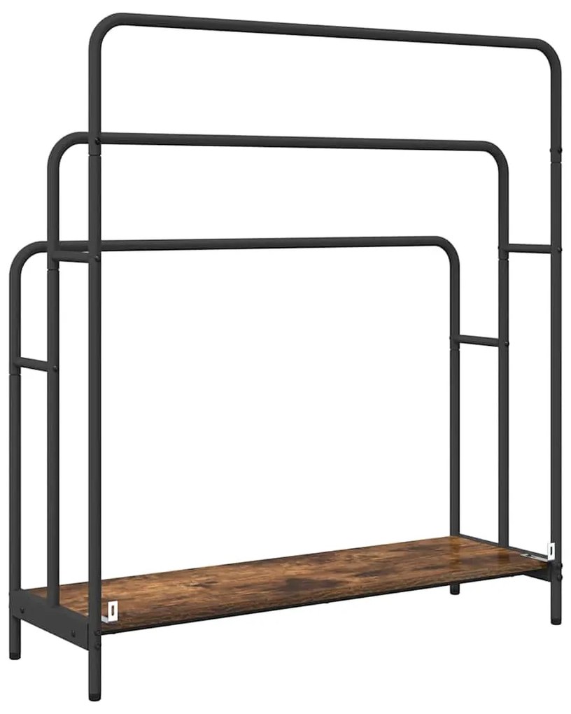 vidaXL Ράφι Ρούχων με ράφι Καπνιστή δρυς 90 x 30 x 100.5 εκ.