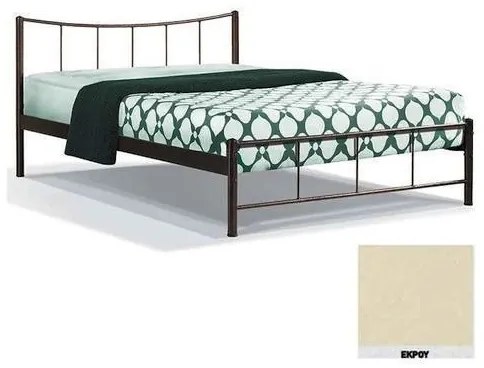 Κρεβάτι 8214 για στρώμα 150χ200 διπλό Εκρού