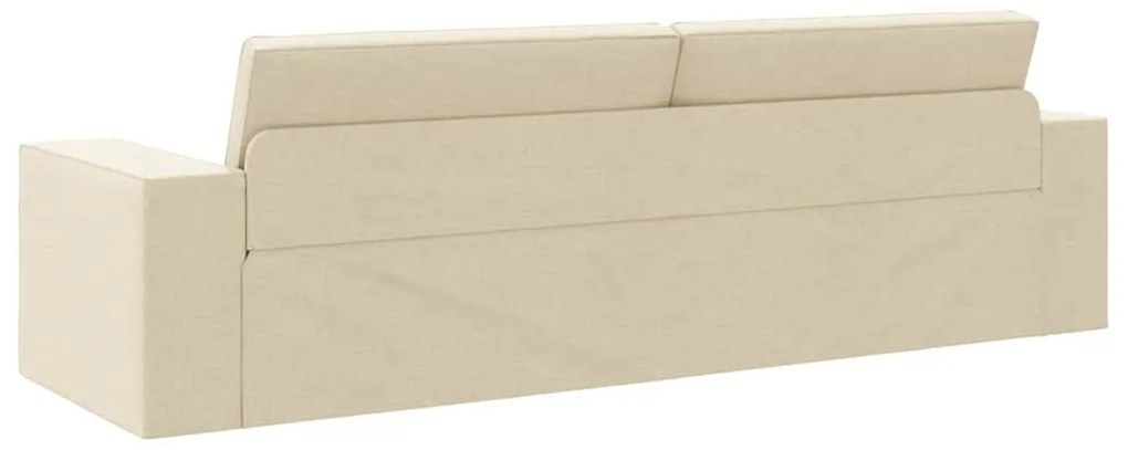 vidaXL Καναπές-κρεβάτι δαπέδου Κρεμ 245 x 78 x 77 εκ. ύφασμα