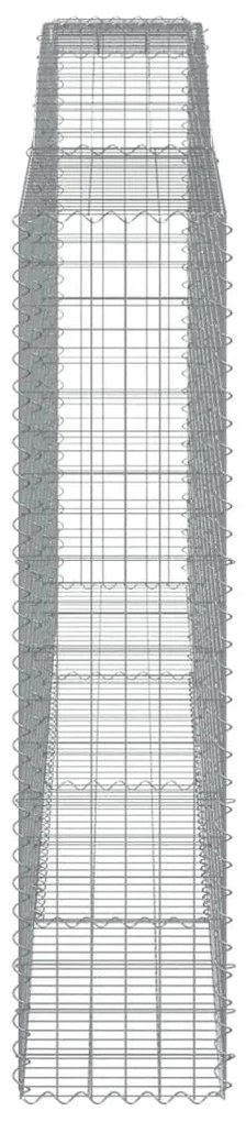 Συρματοκιβώτια Τοξωτά 5 τεμ. 400x50x200/220 εκ. Γαλβαν. Ατσάλι - Ασήμι