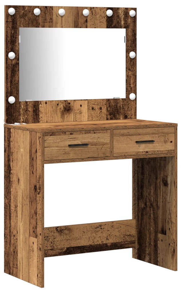 vidaXL Τραπέζι περιποίησης με συρτάρι 3 pcs Καφέ 40 x 41 x 75 εκ