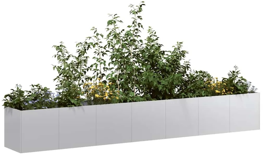 vidaXL Ζαρντινιέρα 280x40x40 εκ. από Γαλβανισμένο Ατσάλι
