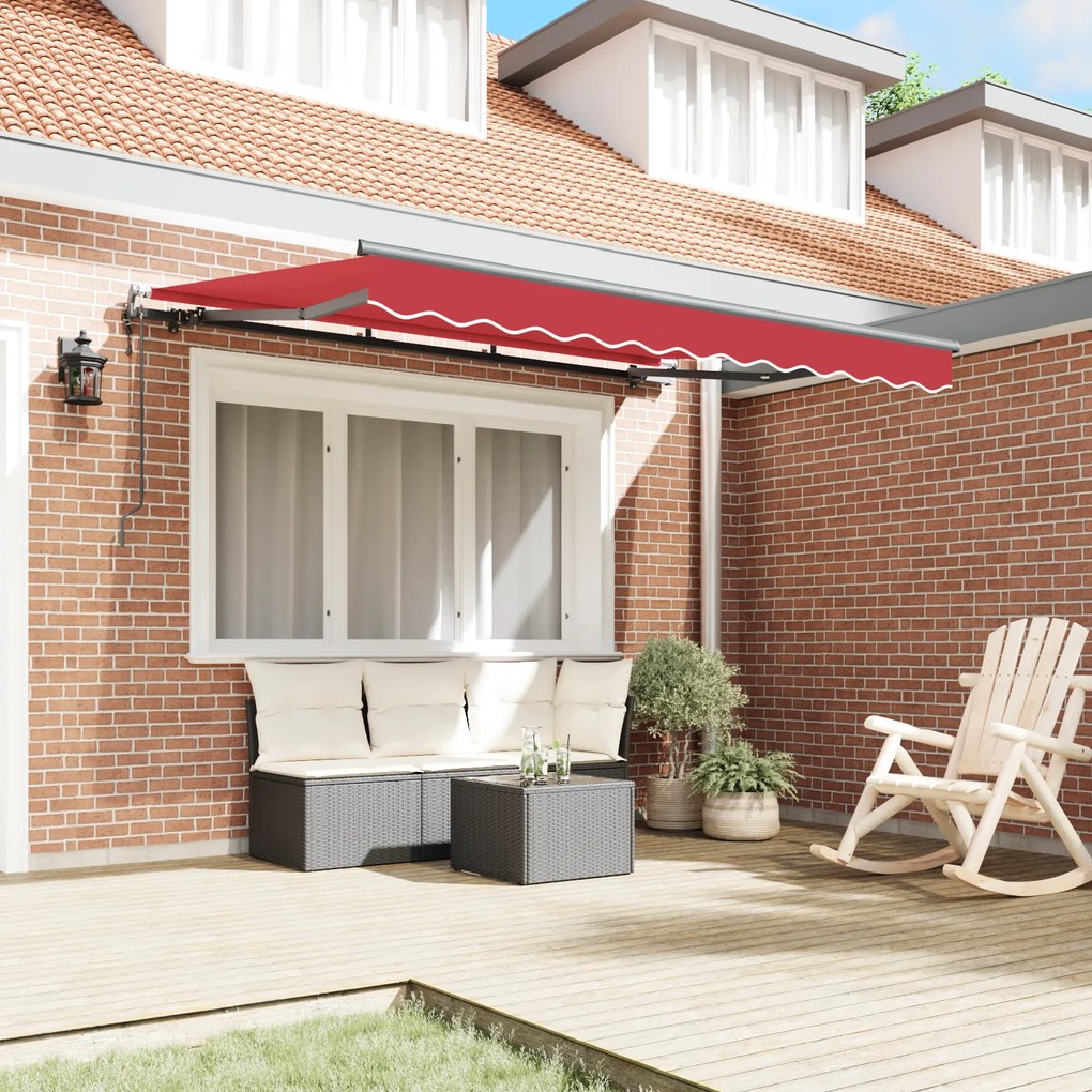 vidaXL Σκηνίτσα Αναδιπλούμενη Κόκκινο 350 x 200 cm