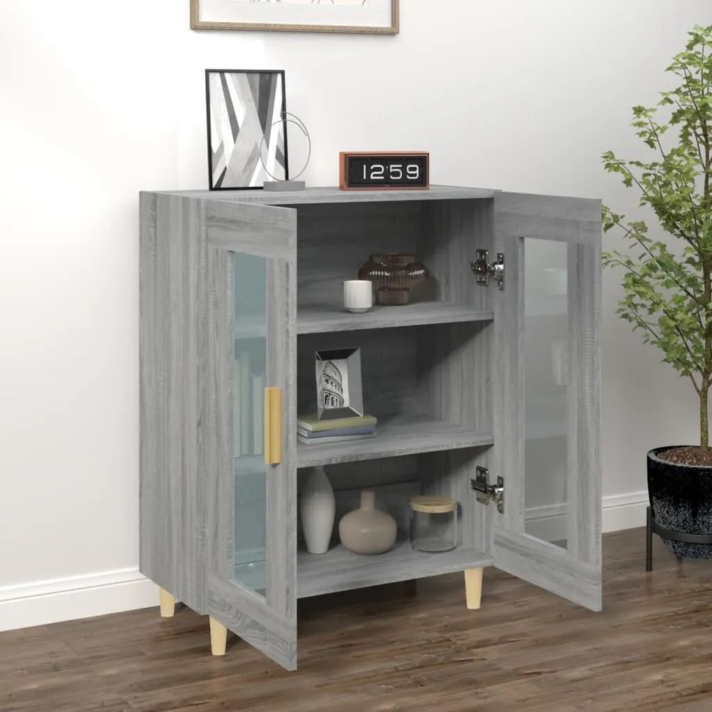 vidaXL Ντουλάπι Γκρι Sonoma 69,5 x 34 x 90 εκ. από Επεξεργασμένο Ξύλο