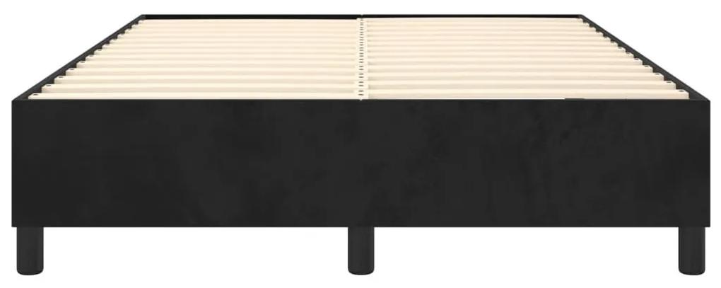 Πλαίσιο Κρεβατιού Boxspring Μαύρο 140x190 εκ. Βελούδινο - Μαύρο
