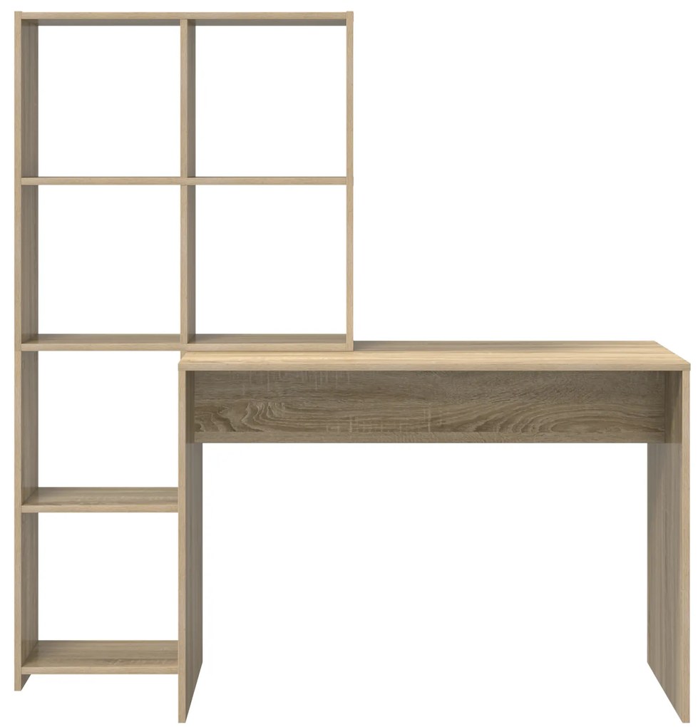 vidaXL Γραφείο Sonoma Δρυς 138.5 x 55 x 143 εκ Επεξεργασμένο ξύλο