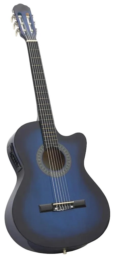 vidaXL Κιθάρα Western Classical Cutaway Μπλε με Ισοσταθμιτή 6 Χορδές