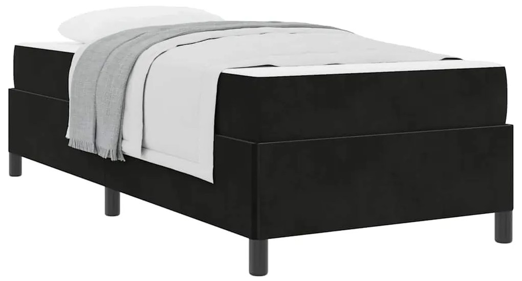 vidaXL Σκελετός Κρεβατιού με στρώμα Μαύρο 80 x 200 cm ύφασμα