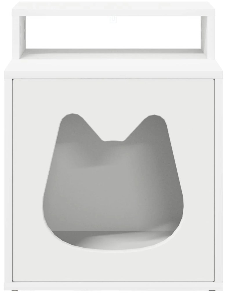 vidaXL Σπίτι Γάτας Λευκό 42,5 x 40 x 53,5 εκ Επεξεργασμένο ξύλο