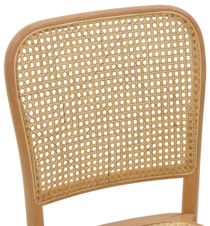 Καρέκλα Kalliope φυσικό ξύλο οξιάς-φυσικό rattan 45x50x89εκ 45x50x89 εκ.