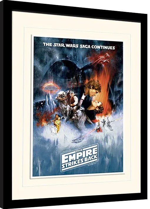 Κορνιζαρισμένη αφίσα Star Wars: Empire Strikes Back - One Sheet