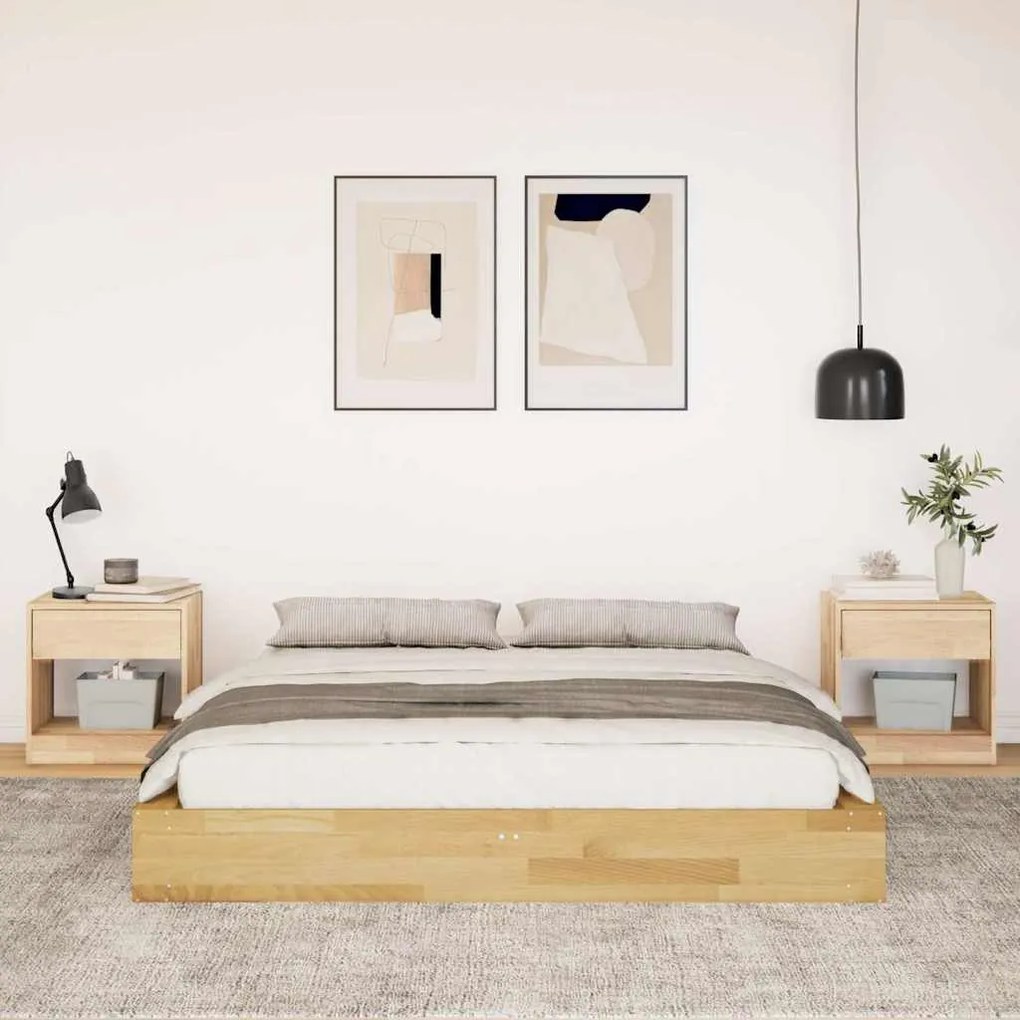 Πλαίσιο κρεβατιού χωρίς στρώμα 150x200 cm μασίφ ξύλο δρυς 3324124