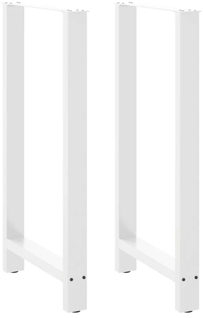 Πόδια Τραπεζιού Μπαρ 2 τεμ. Λευκά 60x (110-111) εκ. Ατσάλι