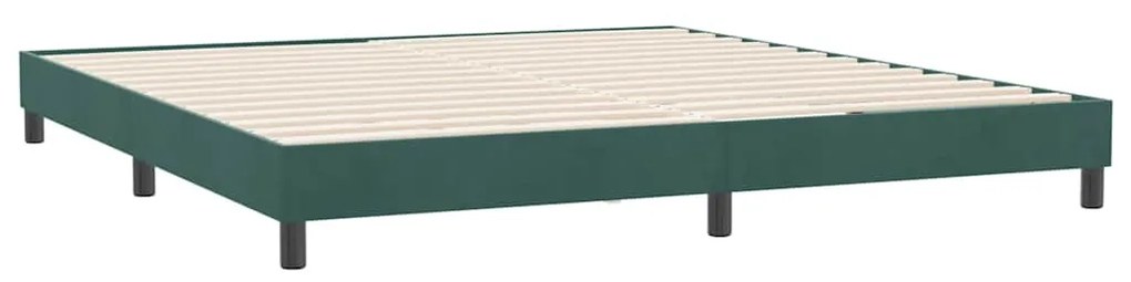 vidaXL Κρεβάτι Boxspring χωρίς Στρώμα Σκούρο Πράσινο 180x210εκ.