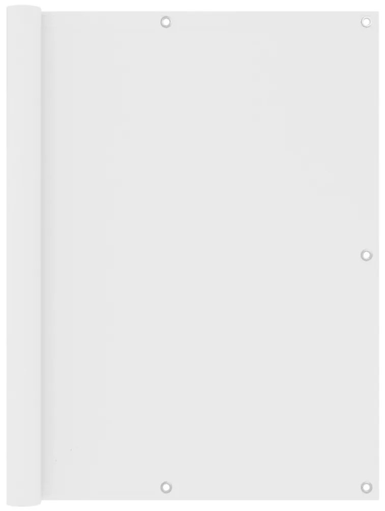 Διαχωριστικό Βεράντας Λευκό 120 x 500 εκ. Ύφασμα Oxford - Λευκό