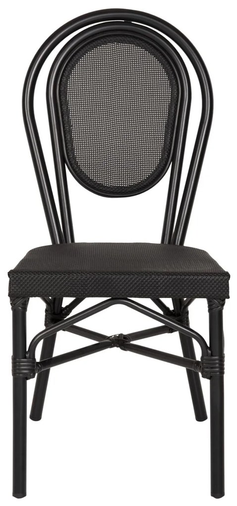 Καρέκλα TRENT C5052 Αλουμινίου Bamboo Look με Textline Μαύρη 45x57x88 εκ. 45x57x88 εκ.