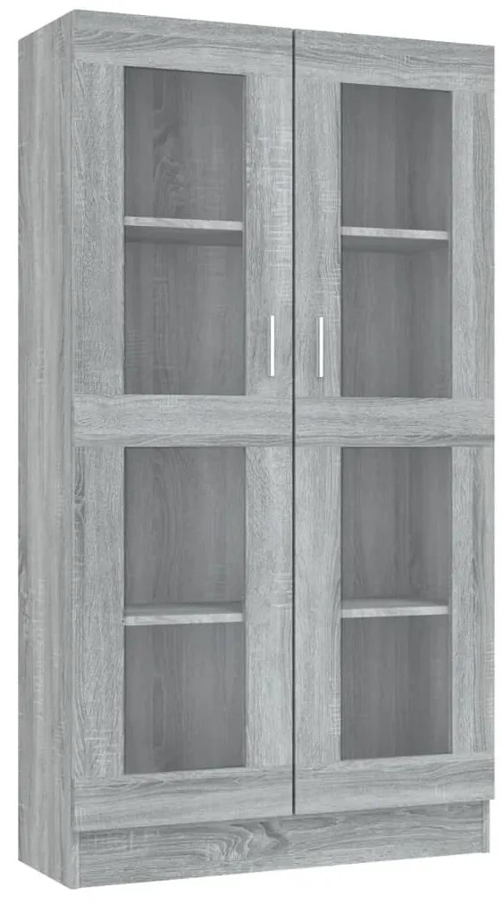 vidaXL Βιτρίνα Γκρι Sonoma 82,5 x 30,5 x 150 εκ. Επεξεργασμένο Ξύλο