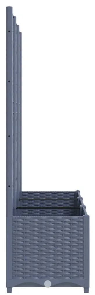 vidaXL Ζαρντινιέρα Κήπου με Καφασωτό Μπλε Γκρι 120x40x136 εκ. από PP