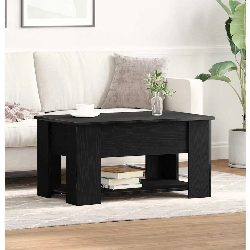 vidaXL Τραπεζάκι σαλονιού Μαύρη δρυς 79 x 49 x 41 cm