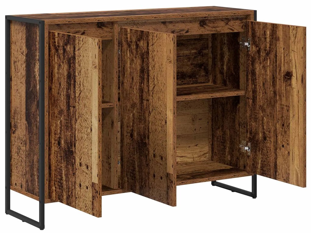 vidaXL Βοηθητικό ντουλάπι Παλιό Ξύλο 96,5 x 30 x 75 εκ