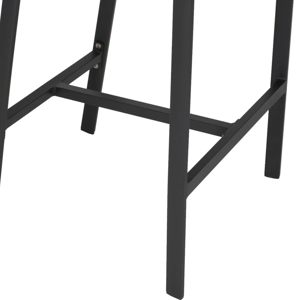 ΣΚΑΜΠΟ ΑΛΟΥΜΙΝΙΟΥ ΜΕ ΜΠΡΑΤΣΑ ΑΝΘΡΑΚΙ PE RATTAN TEXTLINE 56x58x105Y εκ. 56x58x105 εκ.