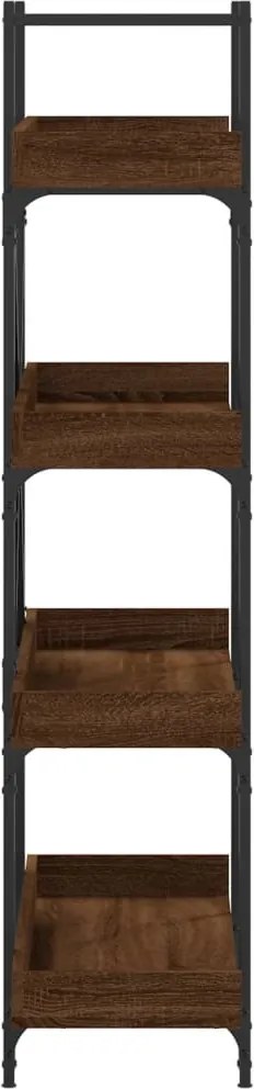 vidaXL Bookcase 4 επίπεδα Medium Brown Oak