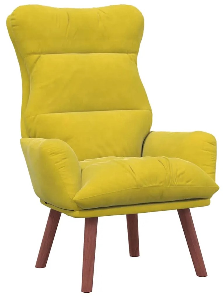 vidaXL Χαλαρωτική Πολυθρόνα Κίτρινο 69 x 74 x 93 εκ. Βελούδο