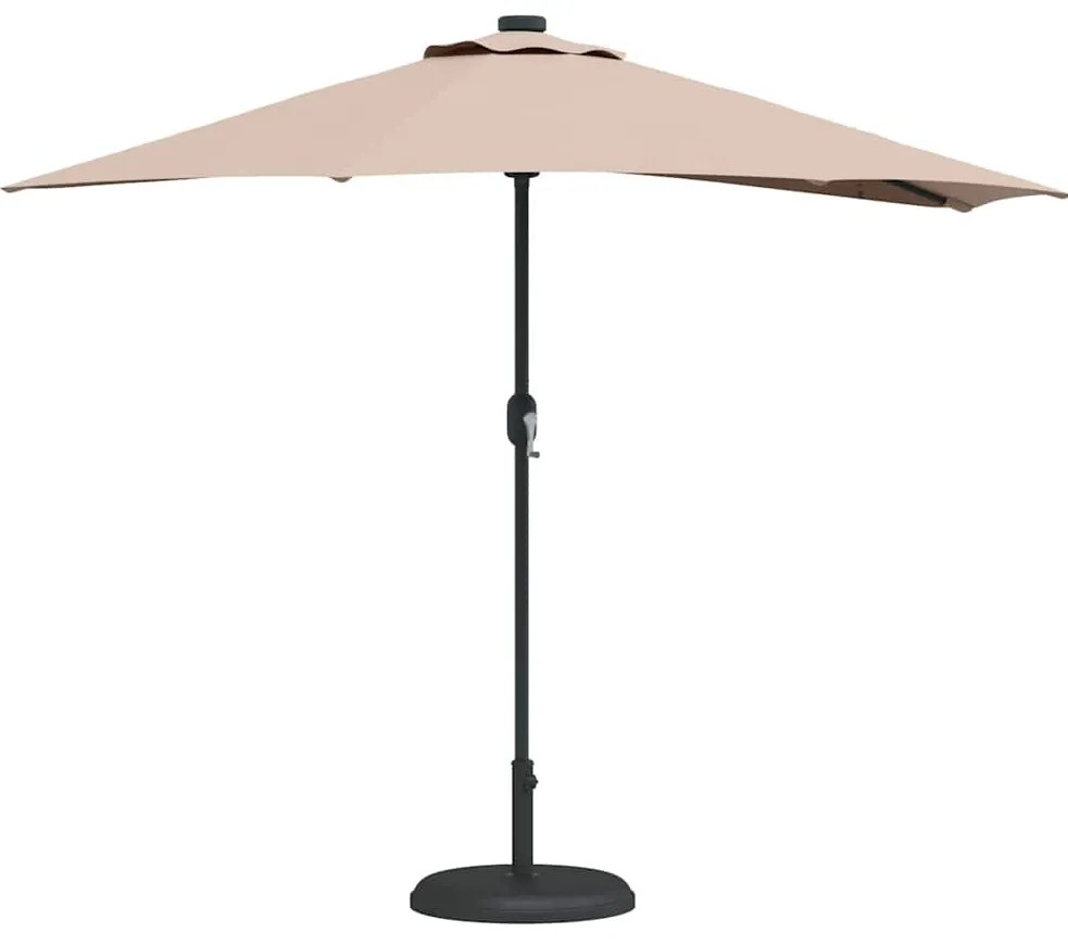 vidaXL Ομπρέλα Κήπου Taupe 294 x 150 x 224 εκ ύφασμα
