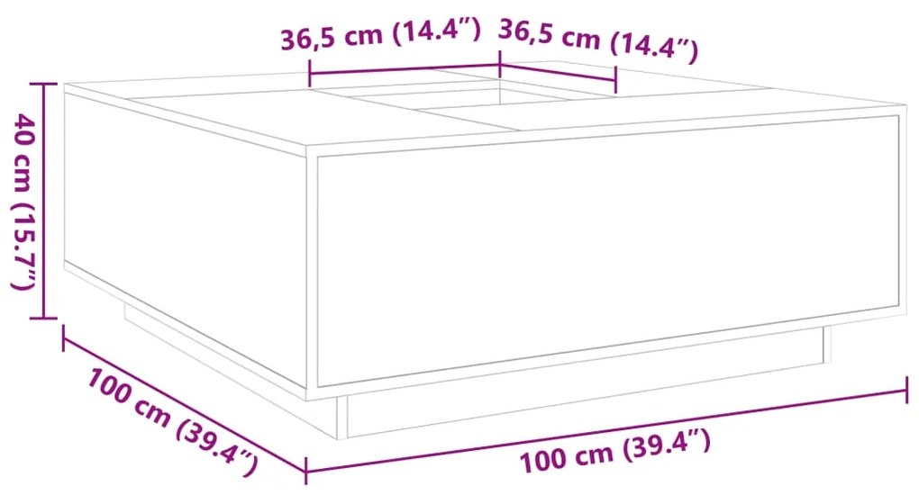 ΤΡΑΠΕΖΑΚΙ ΣΑΛΟΝΙΟΥ ΜΑΥΡΟ 100X100X40 ΕΚ. ΑΠΟ ΕΠΕΞΕΡΓΑΣΜΕΝΟ ΞΥΛΟ 3284050