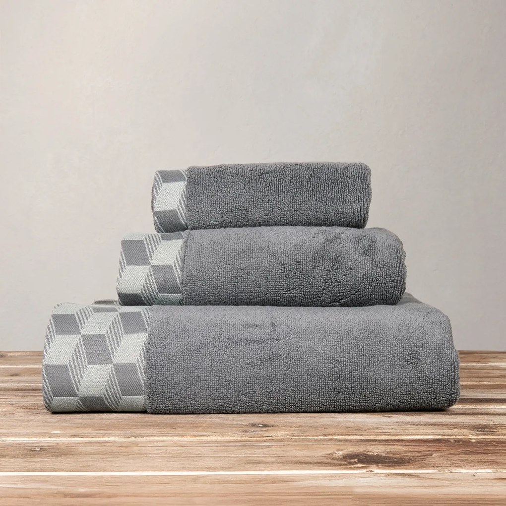 Πετσέτα Σώματος (90x145) Nima Luxe D.Grey 600gsm