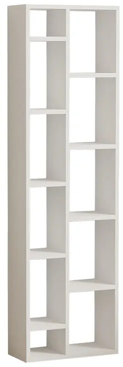 Βιβλιοθήκη Minicu pakoworld σε λευκή απόχρωση  44,4x19,6x150εκ